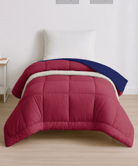 Soft Comfort Solid Single AC Comforter, French Roast|200 GSM Micro Polyester|Reversible