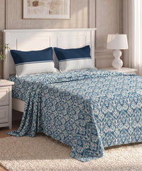 Urban Comfort Queen Bedsheet Set, Audrey |144 TC Cotton| 2 Pillow Covers