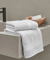 Soft Comfort 1Pc Bath Towel, White|509 GSM Cotton|Air Rich Technology