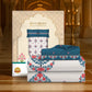 Home Essential Royal Bloom Queen Bedsheet Set, Lindon Blue| 144TC Cotton| 2 Pillow Covers