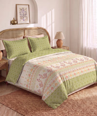 Shilpkalaa Printed King Bedding Set, Kasuti | 144TC, 150 GSM| 4Pc Set