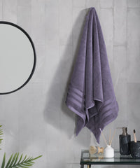 Luxury 1Pc Bath Towel, Purple | 625 GSM| Anti Microbial