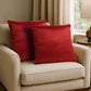 Everyday Solid Single Cushion, 250 GSM, 40 cm x 40 cm, Passion Red