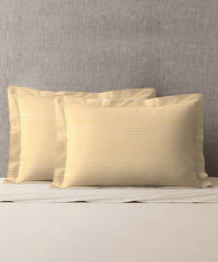 Urban Comfort Pillow Covers Set, Gardenia Blooms Blue| 144 TC Cotton