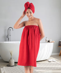 Urban Comfort (Head+Body)Wrap Set, Tango Red| 240 GSM Cotton