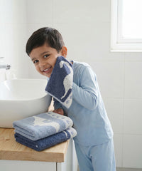 Juniors 3 Pc Face Towel Set, Dino| 550 GSM | 100% Premium Cotton