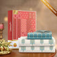 Celebration Queen Bedsheet Set, Saanjh Teal | 144 TC Cotton| 2 Pillow Covers