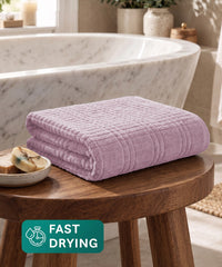 Fast Dry FABO 1 Pc Bath Towel, Mauve | 400GSM | Super Absorbent