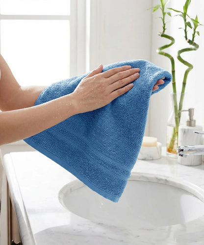 Luxe Home 1Pc Hand Towel, Sea Blue| 600 GSM Cotton Bamboo