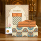 Home Essential Royal Bloom Queen Bedsheet Set, Dhalia Orange| 144TC Cotton| 2 Pillow Covers