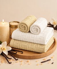 Aroma 4 Pc Towel Set, Vanilla | 500 GSM Cotton