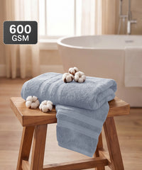 Luxe Home Supima Cotton Bath Towel, Ultimate Grey| 600 GSM | 100% Supima Cotton