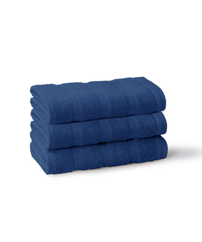 Quick Dry 3 Pc Wash Towel, Navy Blue|400 GSM Cotton