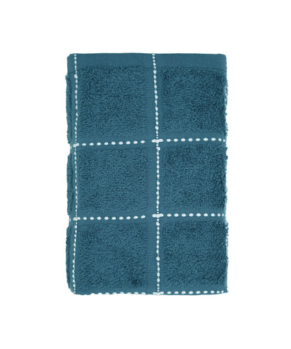 Dusk & Dawn English Blue 2 Hand Towel, 400 GSM, Cotton Rich, Weft Insert Solid Towel, Blue