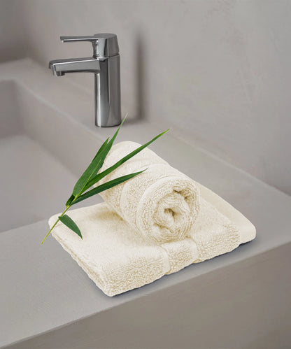 Luxe Home 2Pc Face Towel, Lamb's Wool| 600 GSM Cotton Bamboo