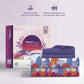 Classic Prakriti King Bedsheet Set, Taran|210 TC Cotton|2 Pillow Covers