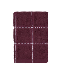 Dusk & Dawn Deep Burgundy 2 Hand Towel, 400 GSM, Cotton Rich, Weft Insert Solid Towel, Red