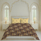 Home Essential Royal Bloom Queen Bedsheet Set, Mirabella Ochre | 144TC Cotton| 2 Pillow Covers