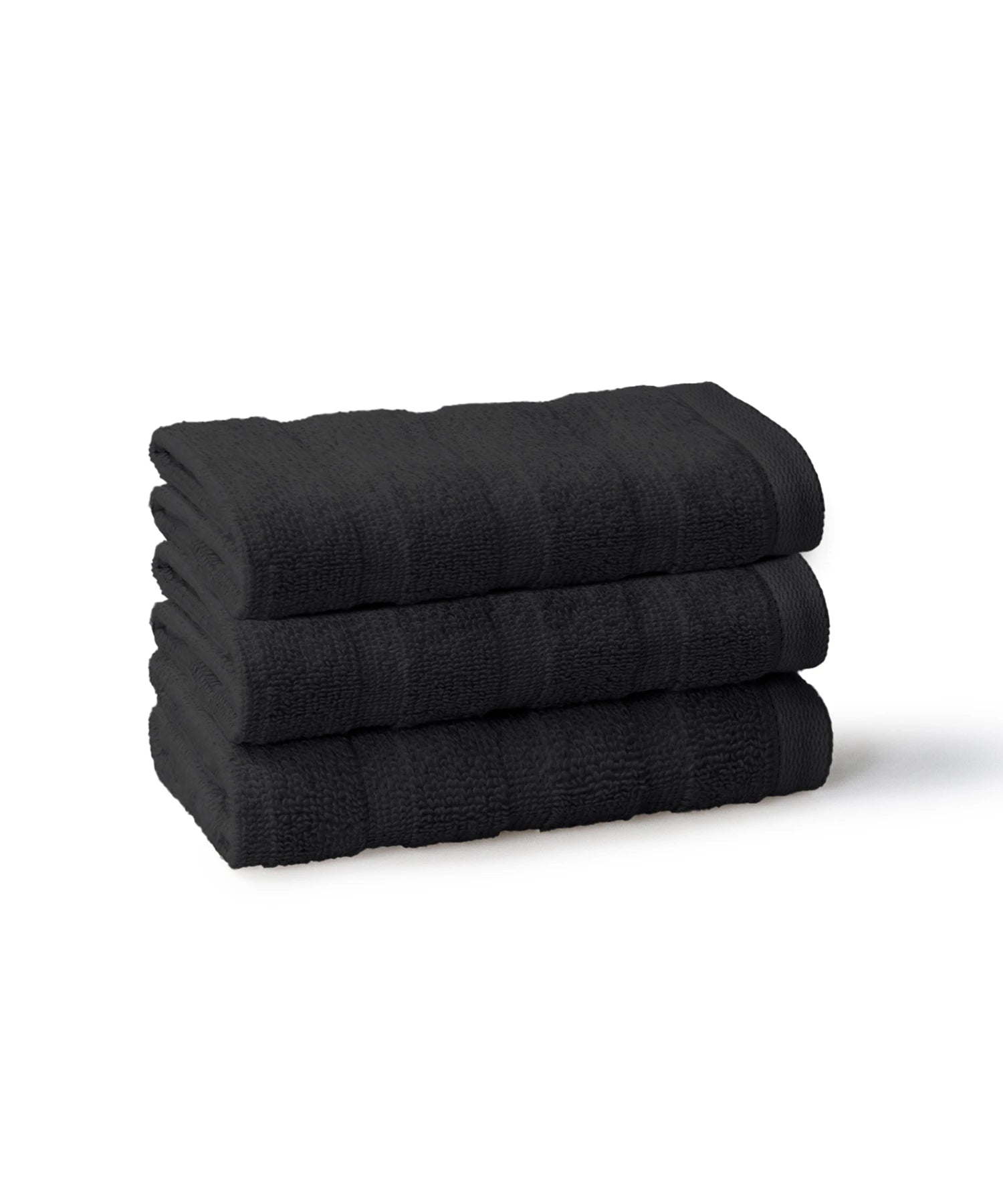 Quick Dry 3 Pc Wash Towel, Black|400 GSM Cotton