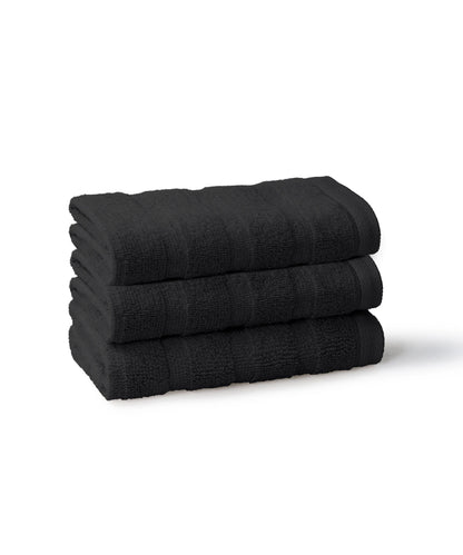 Quick Dry 3 Pc Wash Towel, Black|400 GSM Cotton