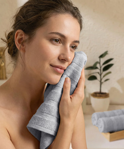 Quick Dry 3 Pc Face Towel, Charcoal Grey|400 GSM Cotton