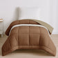 Soft Comfort Solid Single AC Blanket/Comforter, French Roast|200 GSM Micro Polyester|Reversible