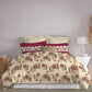 Celebration Queen Bedsheet Set, Ruhani Majenta | 144 TC Cotton| 2 Pillow Covers