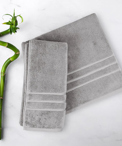 Luxe Home 1Pc Bath Towel, Charcoal| 600 GSM Cotton Bamboo
