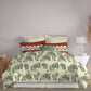 Celebration Queen Bedsheet Set, Ruhani Orange | 144 TC Cotton| 2 Pillow Covers