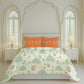 Home Essential Royal Bloom Queen Bedsheet Set, Gilded Dream Orange| 144TC Cotton| 2 Pillow Covers