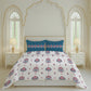 Home Essential Royal Bloom Queen Bedsheet Set, Lindon Blue| 144TC Cotton| 2 Pillow Covers