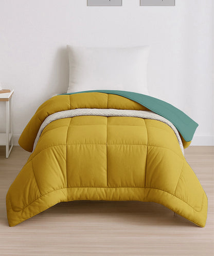 Soft Comfort Solid Single AC Blanket/Comforter, Tipsy Torquoise|200 GSM Micro Polyester|Reversible