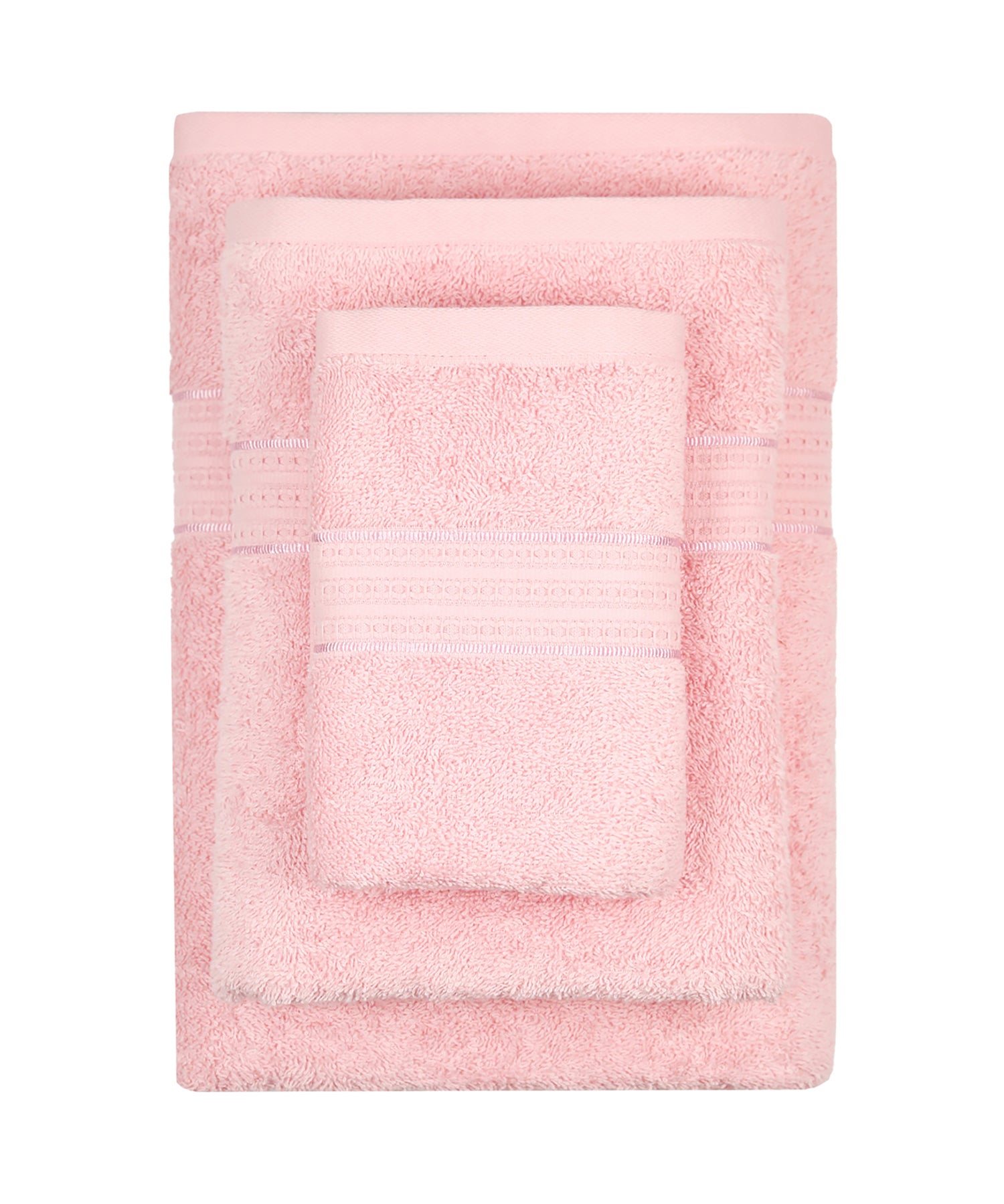 Celebration Powder Pink 4Pc Set Towel Gift Set, 450 Gsm, 100% Cotton, Solid