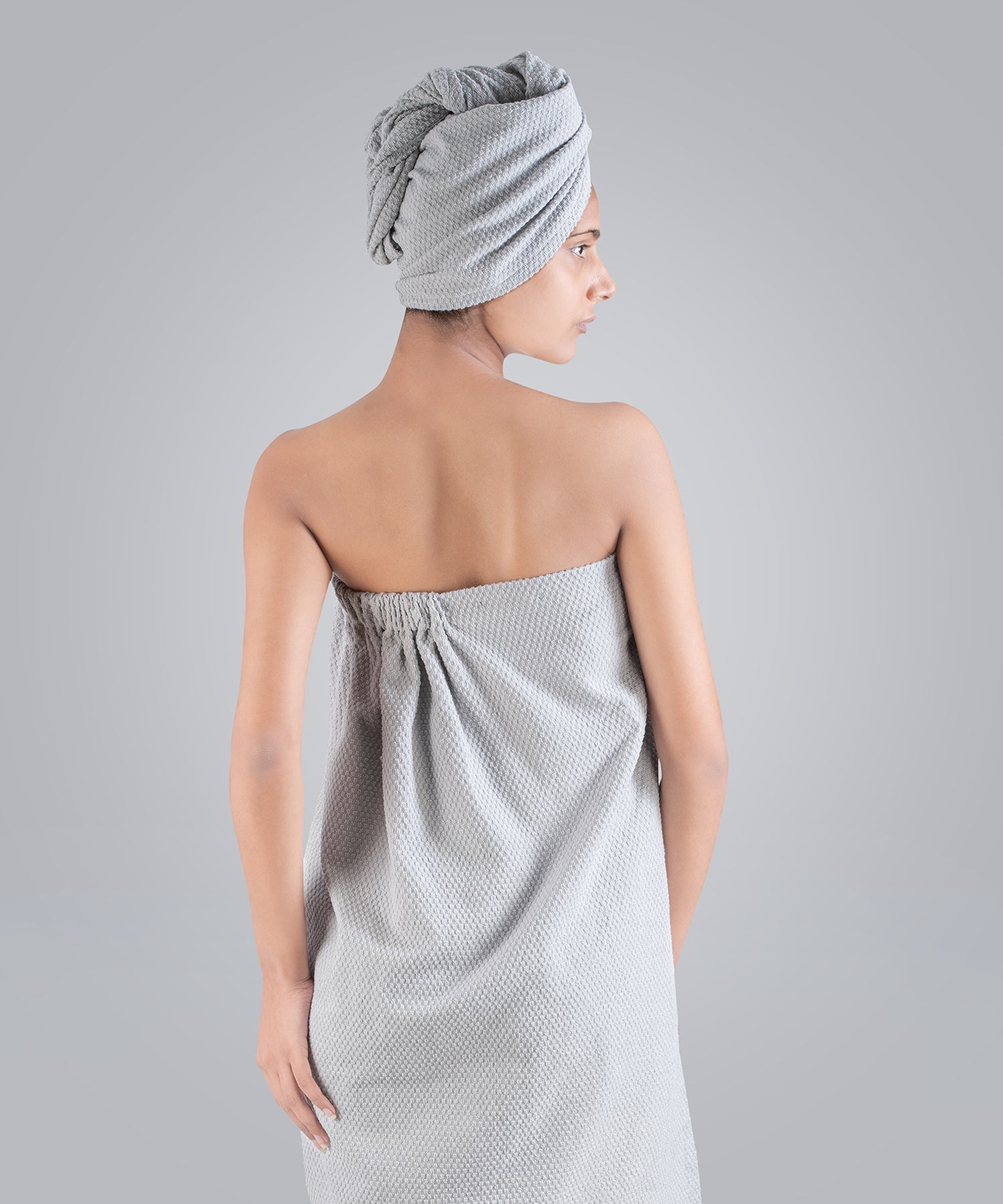 Urban Comfort (Head+Body)Wrap Set,100% Cotton, Light Weight, Durable Lunar Rock