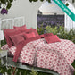 Aroma Strawberry King Bedsheet With 2 Pillow Cover Gift Set, 144 Tc, 100% Cotton, Ornamental