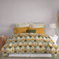 Celebration Queen Bedsheet Set, Mehfil Mustard | 144 TC Cotton| 2 Pillow Covers