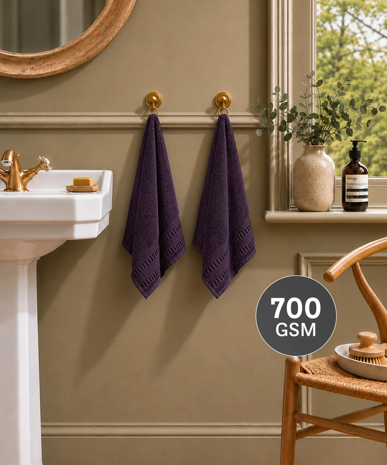 egyptian cotton copper colored hand towels