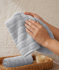Quick Dry 2 Pc Hand Towel, Charcoal Grey|400 GSM Cotton