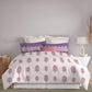 Celebration Queen Bedsheet Set, Saanjh Purple | 144 TC Cotton| 2 Pillow Covers