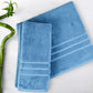 Luxe Home 1Pc Bath Towel, Sea Blue| 600 GSM Cotton Bamboo