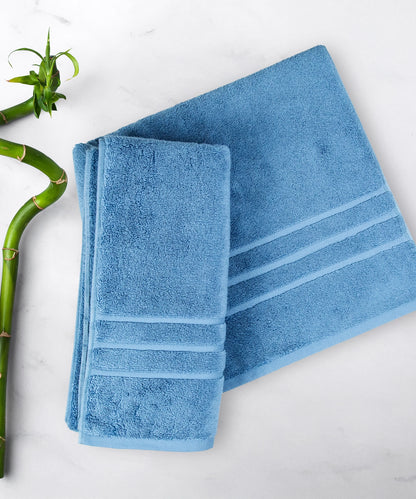 Luxe Home 1Pc Bath Towel, Sea Blue| 600 GSM Cotton Bamboo