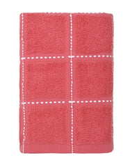 Dusk & Dawn Camellia Rose 2 Hand Towel, 400 GSM, Cotton Rich, Weft Insert Solid Towel, Red