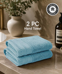 Luxe Home Egyptian Cotton 2 Pc Hand Towel Set,Tourmaline| 700 GSM | 100% Egyptian Cotton
