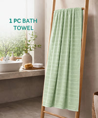 Quick Dry 1 Pc Bath Towel, Sage|400 GSM Cotton