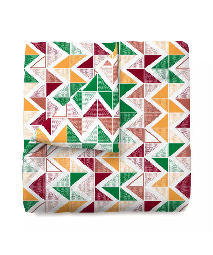 Urban Comfort Single AC Blanket/Comforter, Trippy Triangles Red|120 GSM Polyester