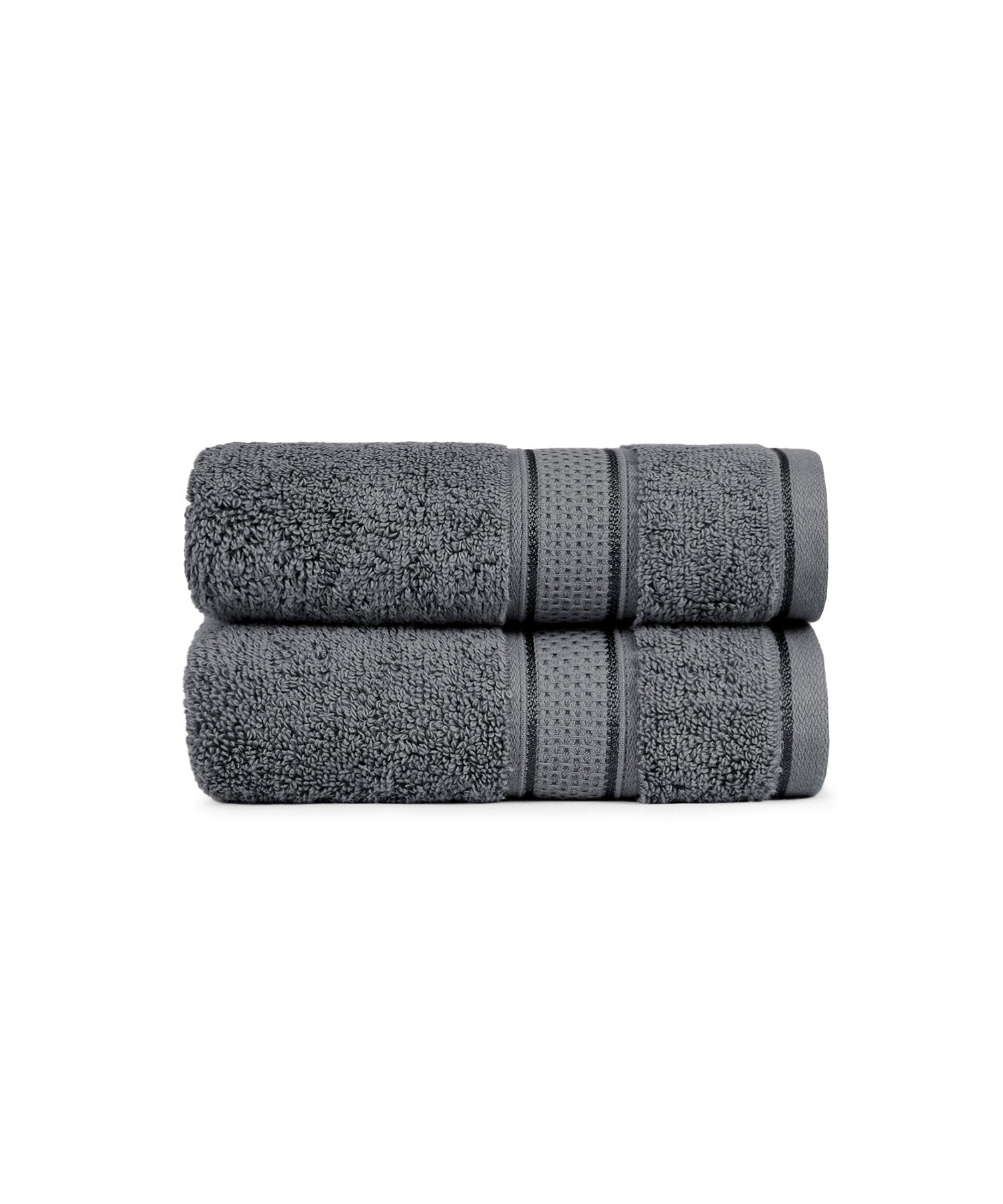 Indulgence 2Pc Hand Towel, Anchor Grey|600 GSM Cotton