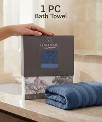 Luxehome Supima Cotton Bath Towel, Sea Blue| 600 GSM | 100% Supima Cotton