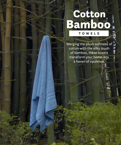 Luxe Home 1Pc Bath Towel, Sea Blue| 600 GSM Cotton Bamboo