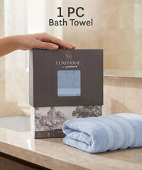 Luxehome Supima Cotton Bath Towel, Dusty Blue| 600 GSM | 100% Supima Cotton