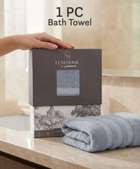 Luxehome Supima Cotton Bath Towel, Ultimate Grey| 600 GSM | 100% Supima Cotton